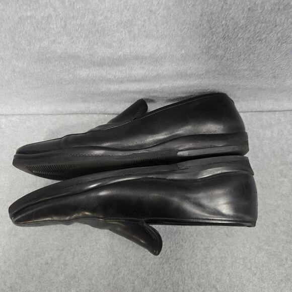 Prada Sport Black Leather Loafers Size 11 - Picture 7 of 10